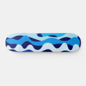 Blauwe golven persoonlijk skateboard (Horizontaal)