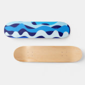Blauwe golven persoonlijk skateboard (Horizontaal)
