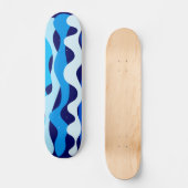 Blauwe golven persoonlijk skateboard (Voorkant)