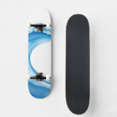 Blauwe golven persoonlijk skateboard (Voorkant)