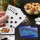 Blauwe golven pokerkaarten (Insitu)