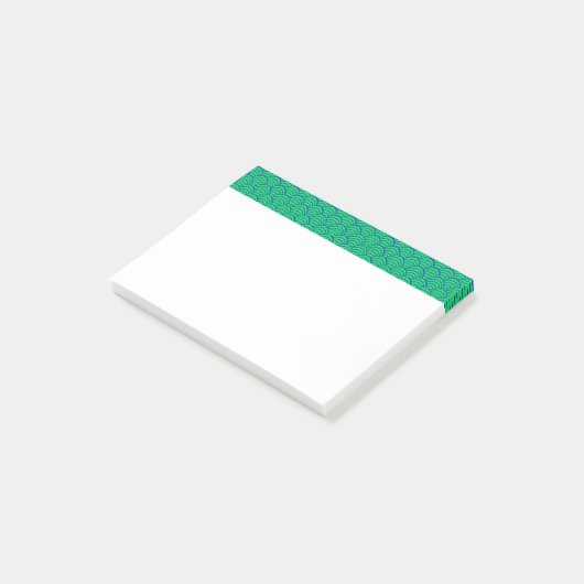 Blauwe golven post-it® notes (Schuin)