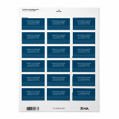 Blauwe Golven Retouradres Etiket (Full Sheet)