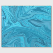 Blauwe golven schilderen | Beste abstracte schilde Cadeaupapier (Vlak)