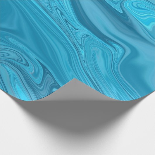 Blauwe golven schilderen | Beste abstracte schilde Cadeaupapier (Hoek)