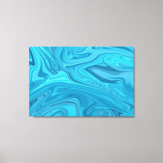 Blauwe golven schilderen | Beste abstracte schilde Canvas Afdruk (Voorkant)