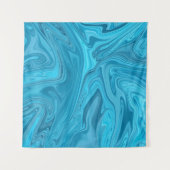 Blauwe golven schilderen | Beste abstracte schilde Wandkleed (Voorkant (horizontaal))