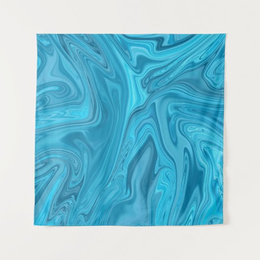 Blauwe golven schilderen | Beste abstracte schilde Wandkleed (Voorkant (horizontaal))