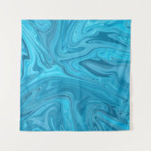 Blauwe golven schilderen | Beste abstracte schilde Wandkleed (Voorkant)