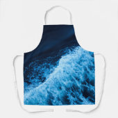 blauwe golven schort (Voorkant)