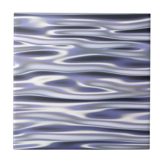 Blauwe golven tegeltje (Voorkant)