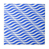 Blauwe golven tegeltje (Voorkant)