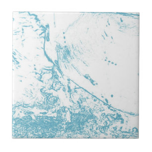 Blauwe golven tegeltje