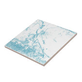 Blauwe golven tegeltje (Zijkant)