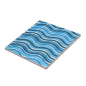 Blauwe golven tegeltje (Zijkant)