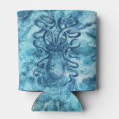 Blauwe golven van het Zee & Octopus Grafische Tek Blikjeskoeler (Achterkant)