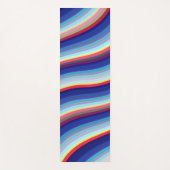Blauwe golven van kleur yogamat (Voorkant)