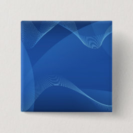 Blauwe golven vierkante button 5,1 cm