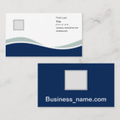 Blauwe golven visitekaartje (Voorkant / Achterkant)