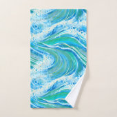 Blauwe golven voor Zee in de oceaan Bad Handdoek (Handdoek)