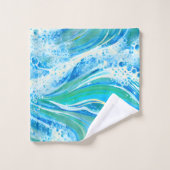 Blauwe golven voor Zee in de oceaan Bad Handdoek (Wasdoekje)