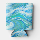 Blauwe golven voor Zee in de oceaan Blikjeskoeler (Voorkant)