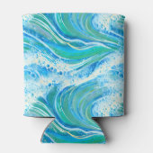 Blauwe golven voor Zee in de oceaan Blikjeskoeler (Achterkant)