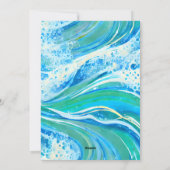 Blauwe golven voor Zee in de oceaan Feestdagenkaart (Achterkant)