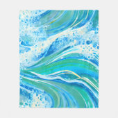 Blauwe golven voor Zee in de oceaan Fleece Deken (Voorkant)