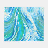 Blauwe golven voor Zee in de oceaan Fleece Deken (Voorkant (Horizontaal))