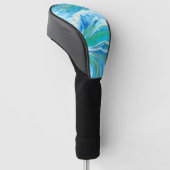 Blauwe golven voor Zee in de oceaan Golfheadcover (Schuin)