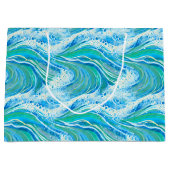 Blauwe golven voor Zee in de oceaan Groot Cadeauzakje (Voorkant)