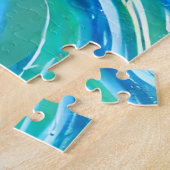Blauwe golven voor Zee in de oceaan Legpuzzel (Zijkant)