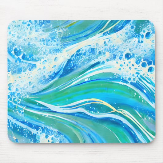 Blauwe golven voor Zee in de oceaan Muismat (Voorkant)