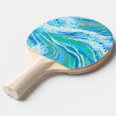 Blauwe golven voor Zee in de oceaan Tafeltennisbatje (Voorkant Gekanteld)