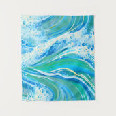 Blauwe golven voor Zee in de oceaan Wandkleed (Voorkant)