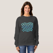 Blauwe golven Vrouwen Basis Sweatshirt (Voorkant volledig)