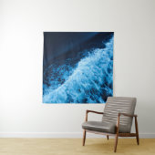 blauwe golven wandkleed (In situ)
