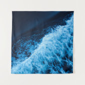 blauwe golven wandkleed (Voorkant)