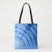 Blauwe golven Waterverf Abstract ontwerp Tote Bag (Voorkant)