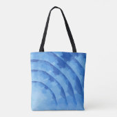 Blauwe golven Waterverf Abstract ontwerp Tote Bag (Achterkant)