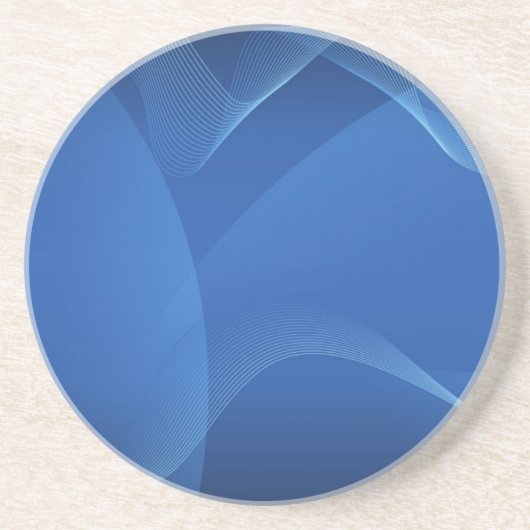 Blauwe Golven Zandsteen Onderzetter (Voorkant)
