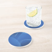 Blauwe Golven Zandsteen Onderzetter (Zijkant)