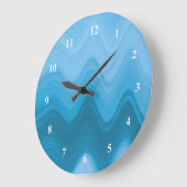 Blauwe golven zee oceaan grote klok (Hoek)