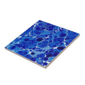 Blauwe golven Zee schuimtegel Tegeltje (Zijkant)