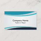 Blauwe golvende lijn visitekaartje (Achterkant)