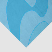 Blauwe golvende strepen tissuepapier (Detail)