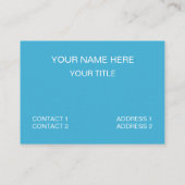 Blauwe golvende strepen visitekaartje (Achterkant)