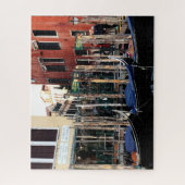 Blauwe gondels op het Canal Grande in Venetië Legpuzzel (Verticaal)