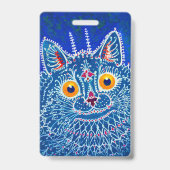 Blauwe Gotische Kat Badge (Achterkant)